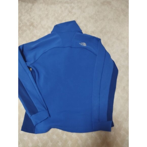 The North Face Women's M Softshell Jacket Blue Colorblock Wind Resistant - Picture 2 of 4